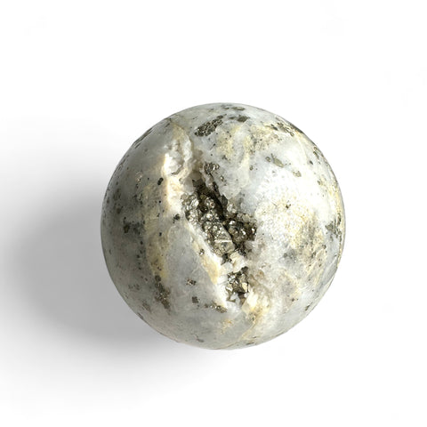 Quartz with Pyrite Spheres | New Protection Crystals