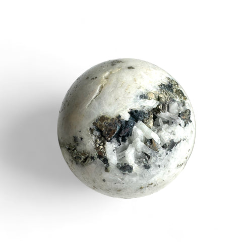Quartz with Pyrite Spheres | New Protection Crystals