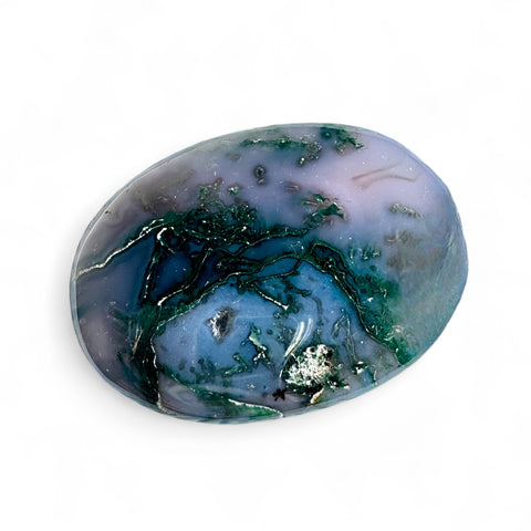 Rare Purple Moss Agate Palm Stones: Unique Crystal Beauty