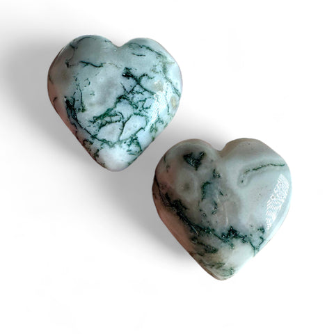 Tree Agate Hearts: Boost Self-Esteem with Natural Beauty