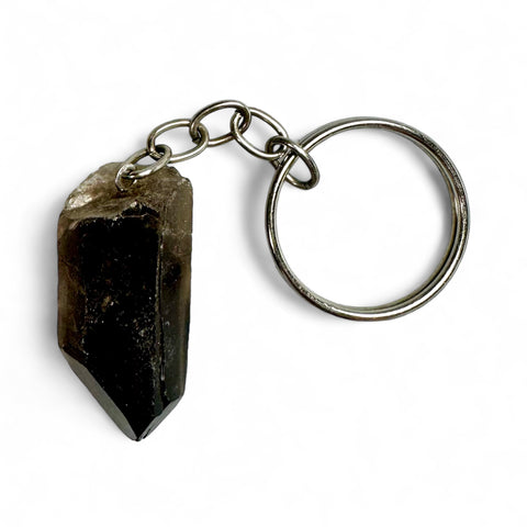 Smoky Quartz Point Keyrings - Grounding and Protection