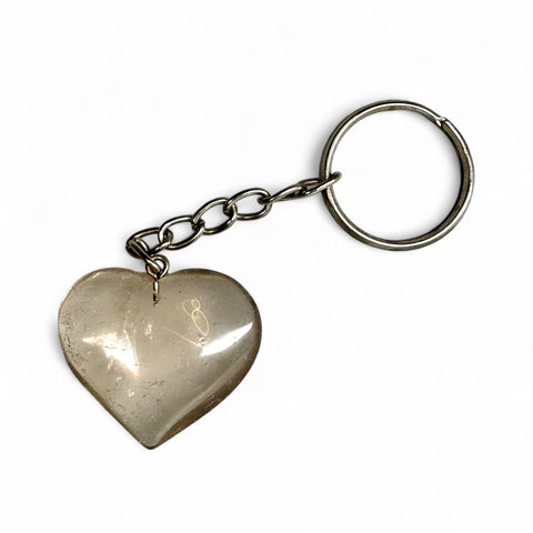 Smoky Quartz Heart Keyrings - Grounding and Protection