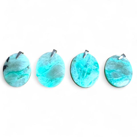 Green Moonstone Pendants in Sterling Silver - Mystical Elegance