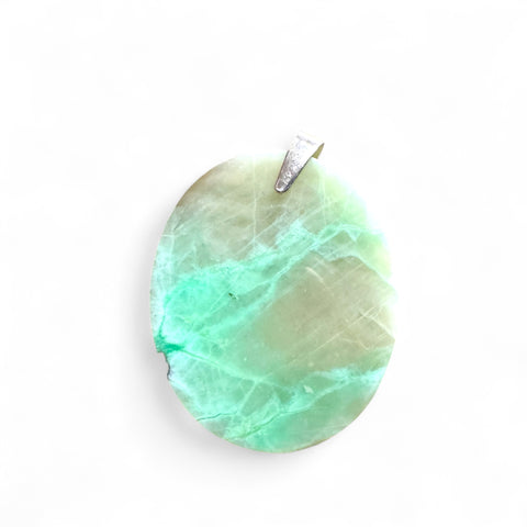 Green Moonstone Pendants in Sterling Silver - Mystical Elegance