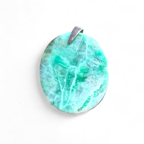 Green Moonstone Pendants in Sterling Silver - Mystical Elegance