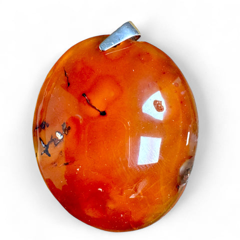 Carnelian Pendants in Sterling Silver - Vibrant Energy