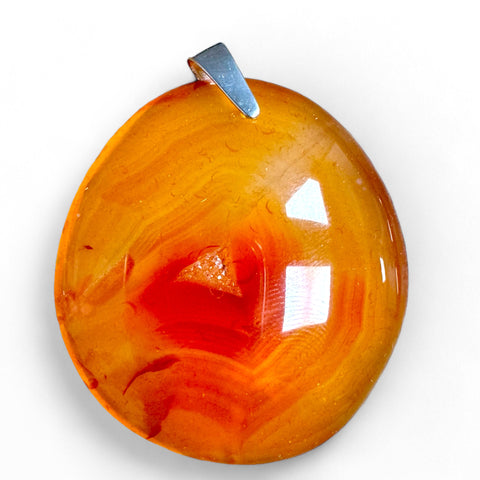 Carnelian Pendants in Sterling Silver - Vibrant Energy