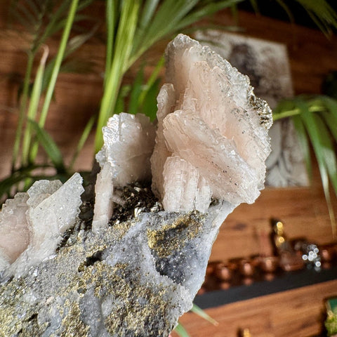 Baryte, Pyrite and Chalcopyrite Cluster - Stone of Angels