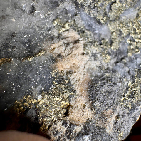 Baryte, Pyrite and Chalcopyrite Cluster - Stone of Angels