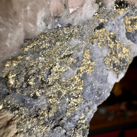 Baryte, Pyrite and Chalcopyrite Cluster - Stone of Angels