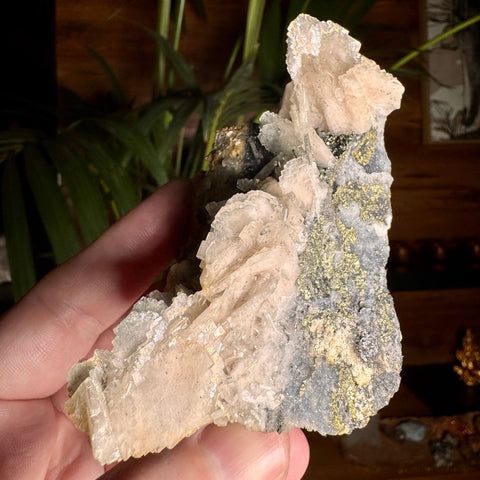 Baryte, Pyrite and Chalcopyrite Cluster - Stone of Angels