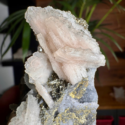 Baryte, Pyrite and Chalcopyrite Cluster - Stone of Angels