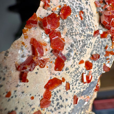 Fiery Crown Vanadinite Cluster – 161g - Crystals & Reiki