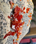 Fiery Crown Vanadinite Cluster – 161g - Crystals & Reiki