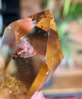 Golden Flame Citrine Point with Lepidocrocite & Rainbows – 20.55g - Crystals & Reiki