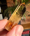 Golden Flame Citrine Point with Lepidocrocite & Rainbows – 20.55g - Crystals & Reiki