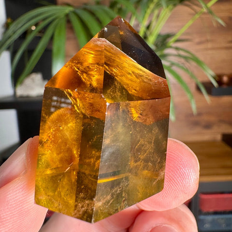 Golden Cascade Citrine Phantom Point – 52.3g - Crystals & Reiki