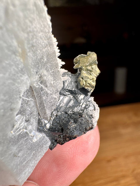 Quartz with Calcite Coating, Pyrite & Galena - Crystals & Reiki