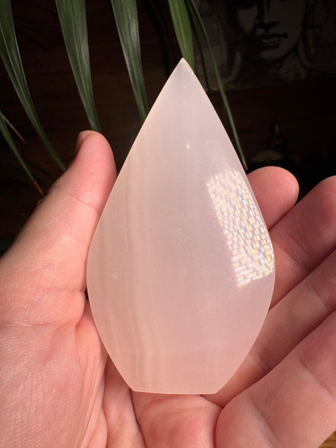 Pink Mangano Calcite Teardrop - Crystals & Reiki