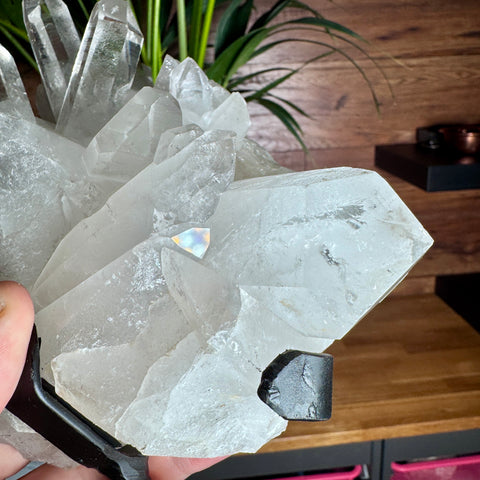 Elite Lemurian Quartz Cluster on Stand – 2.09kg – Intuitive Powerhouse