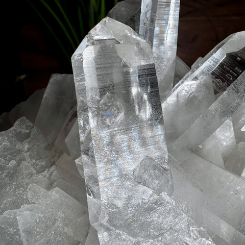 Elite Lemurian Quartz Cluster on Stand – 2.09kg – Intuitive Powerhouse