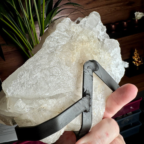 Elite Lemurian Quartz Cluster on Stand – 2.09kg – Intuitive Powerhouse