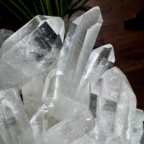 Elite Lemurian Quartz Cluster on Stand – 2.09kg – Intuitive Powerhouse