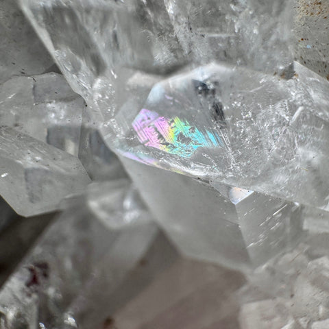 Radiant Clear Quartz & Calcite Cluster on Stand – 830g