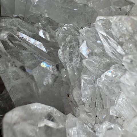 Radiant Clear Quartz & Calcite Cluster on Stand – 830g