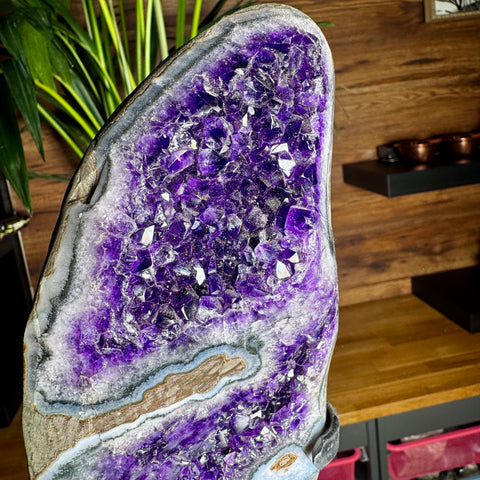 Premium Uruguayan Amethyst Cluster with Stand – 1.7kg
