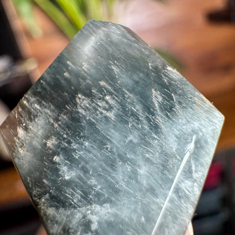 Rare AA Grade Blue Tara Quartz Diamond Pendant in 925 Sterling Silver