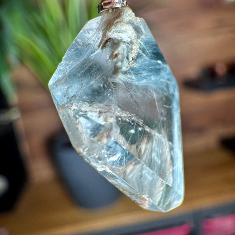 Rare AA Grade Blue Tara Quartz Pendant: The Clarity Generator