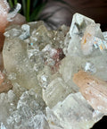 Diamond Apophyllite with Peach Stilbite Flower and Heulandite – 195g - Crystals & Reiki
