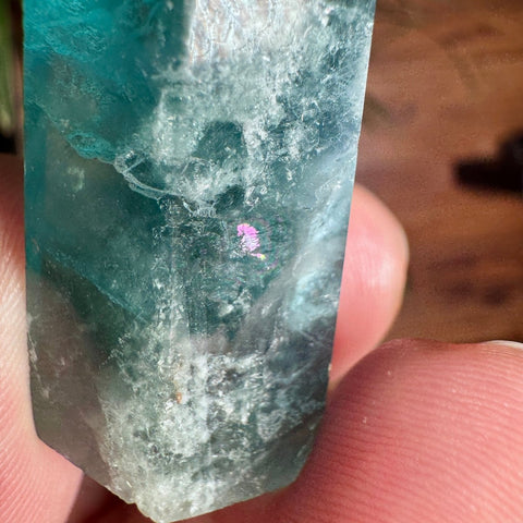 Blue Fluorite Point: Cleansing and Stabilisation – 38.1g