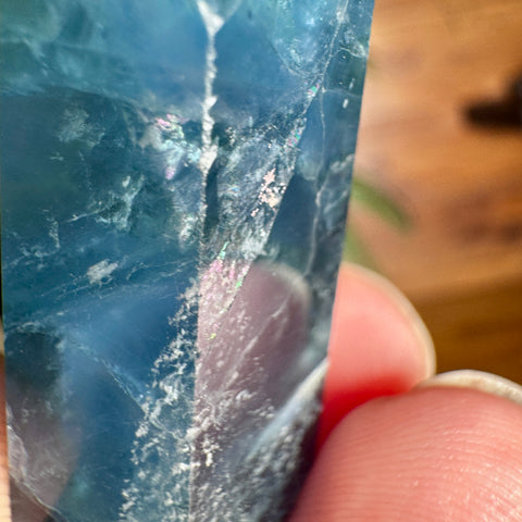 Blue Fluorite Point: Calmness and Inspiration – 33.7g