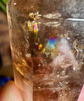 Smoky Quartz Point with Rainbows: Grounding and Light – 7cm / 88.4g - Crystals & Reiki