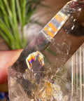 Smoky Quartz Point with Rainbows: Stress Management and Upliftment – 5.5cm / 49.8g - Crystals & Reiki