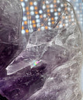 Amethyst Slice with Rainbows & Calcite on Stand | 3.2kg Masterpiece - Crystals & Reiki