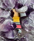 Amethyst Portal with Rainbows & Calcite on Stand | 4.25kg Monumental Specimen - Crystals & Reiki