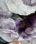 Amethyst Portal with Rainbows & Calcite on Stand | 4.25kg Monumental Specimen - Crystals & Reiki