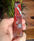 Hematite & Red Jasper (Jaspilite) Obelisk – Ancient Earth Shield & Vitality - Crystals & Reiki