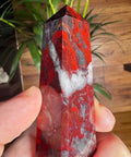 Hematite & Red Jasper (Jaspilite) Obelisk – Ancient Earth Shield & Vitality - Crystals & Reiki