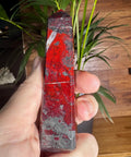 Hematite & Red Jasper (Jaspilite) Obelisk – Ancient Earth Shield & Vitality - Crystals & Reiki
