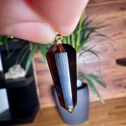 Honey Citrine Pendant | Pure Liquid Gold Insight | 18ct Gold Plated - Crystals & Reiki