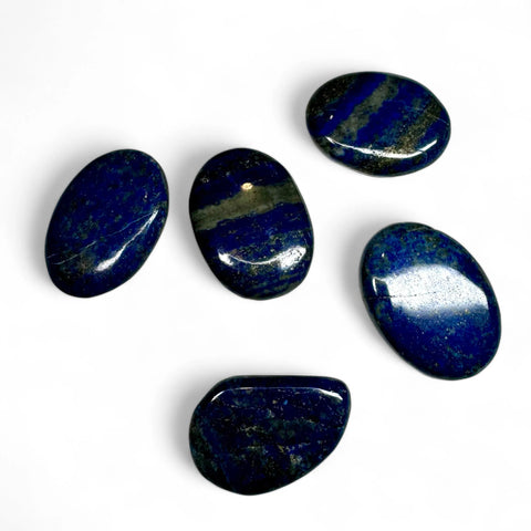 Lapis Lazuli with Pyrite Palm Stones: Inner Harmony - Crystals & Reiki