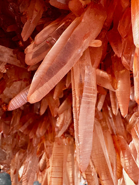 Tangerine Lemurian Laser Quartz Natural Cluster - Vibrant Energy - Crystals & Reiki