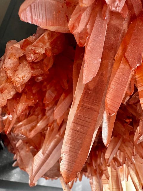 Tangerine Lemurian Laser Quartz Natural Cluster - Vibrant Energy - Crystals & Reiki