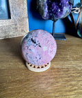 Peruvian Bubblegum Rhodonite Sphere Two - Emotional Healing - Crystals & Reiki