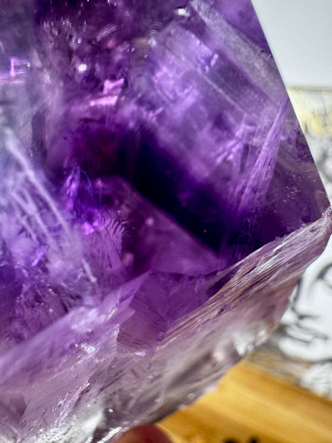 Phantom Amethyst Wand - Reveals Hidden Spiritual Lessons - Crystals & Reiki