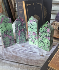 Ruby in Zoisite Obelisk Towers - Crystals & Reiki